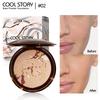 Matte Natural Finish Baked Brighten Color Correcting Powder Foundation Invisible Pore Oil-control Powder Compact
