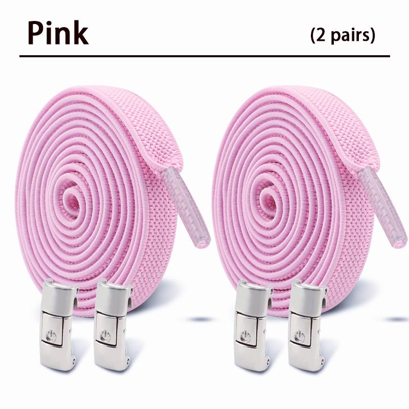 Elastic Laces Sneakers Tennis No Tie Shoe laces Lock Shoelaces without ties Kids Adult Flat Shoelace Shoes Accessories 2Pair