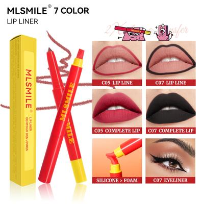 Doppelköpfiger Silikon Seidiger Lipliner Samt Wasserdicht Nicht-haftender Tassenanhaftender Lippenstiftstift Lippenstift Lippen-Make-up Sexy Nude Lippenstift