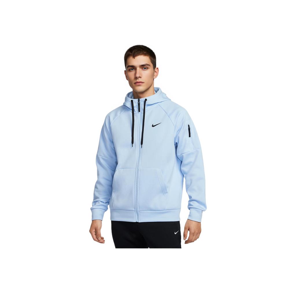 Nike Therma-Fit Flyknit Fleece Solid Color Raglan Long Sleeve Jacket Men Jacket Stone-Blue Black DQ4831441