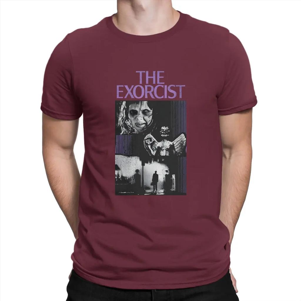 Afraid Man's TShirt T-The Exorcist Crewneck Tops Fabric T Shirt Funny Top Quality Birthday Gifts