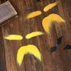 Self Adhesive Fake Beard Yellow Color Cosplay Outfit Accessories Mustaches Set  Outfit Styling