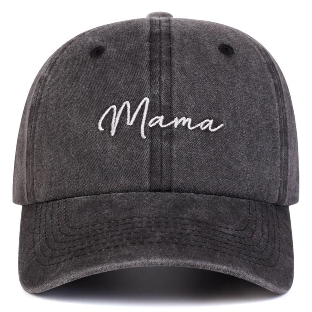 Washed Cotton Mama Papa Embroidery Caps Vintage Baseball Cap Parents Couple Baseball Hats Gift MAMA