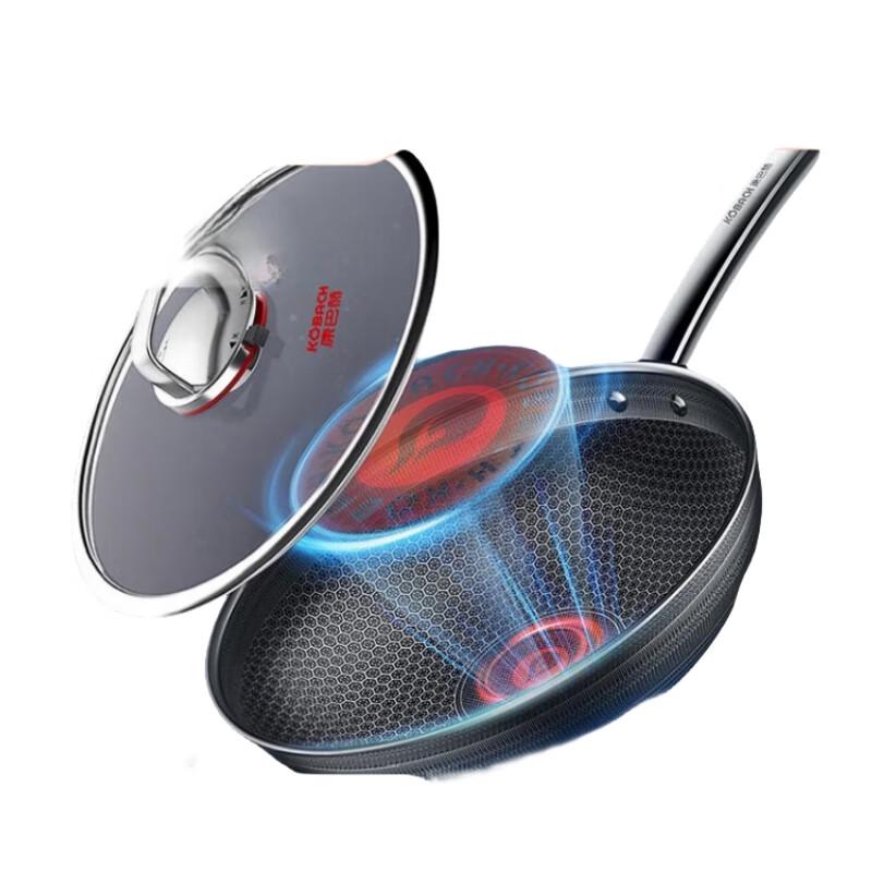 KBH 6th Gen Non-Stick Antibacterial Stainless Steel Wok