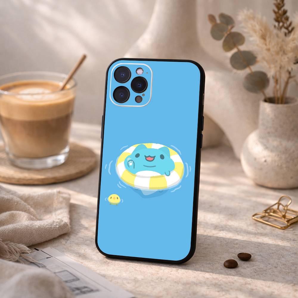 Cute B-Bugcat C-Capoo Phone Case For iPhone17 16 15 14 13 12 11 Pro Max Plus,5G Soft Black Case iPhone14Pro