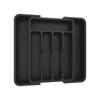 Cutlery Divider Tray for Kitchen Drawer Storage, Expandable Flatware Layout with 4 Compartment Access for Home