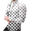 Men's Fashion Flame 3D Print Long Sleeve Shirts Turn Down Collar Button Up Party Streetwear Camisa Masculina Casual Blouse