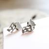 European & American Fashion Rhinestone Cat's Eye Fox Ear Studs