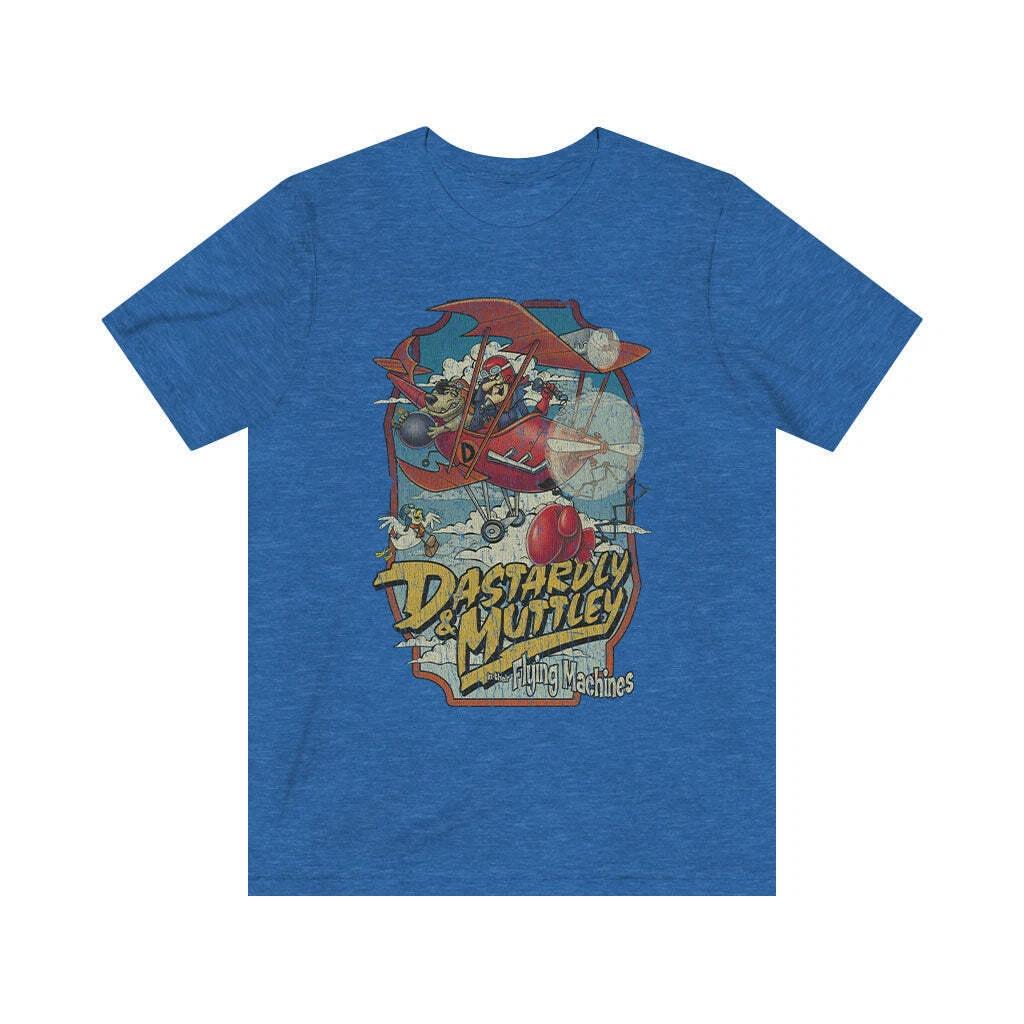 Dastardly and Muttley in Their Flying Machines 1969 Vintage Men’s T shirt 4XL