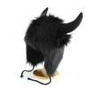 Mei Funny Bull Head Plush Lei Feng Hat, Women's Winter Warm Ear Protection, Windproof and Cold Riding Bull Devil King Hat