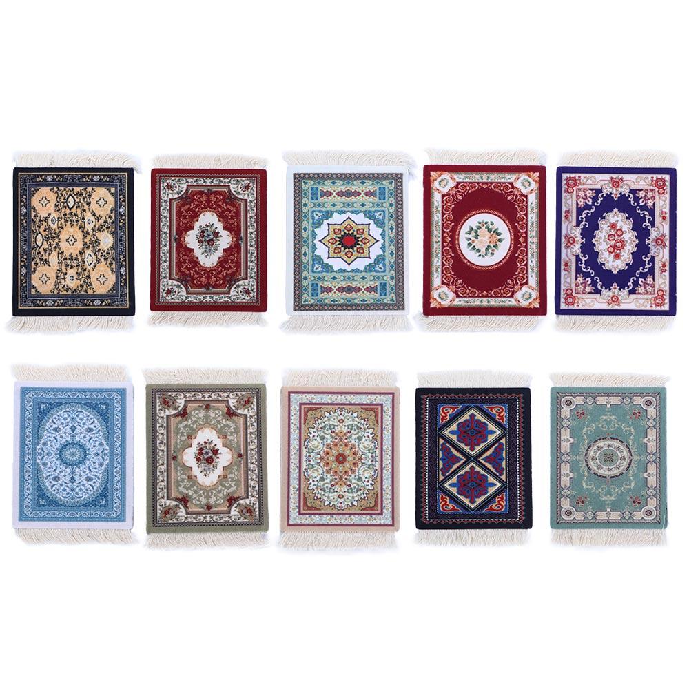 With Tassel Heat-resistant Desk Cushion Retro Pattern Table Decor Kitchen Accessories Coaster Cup Pads Table Mat Placemat