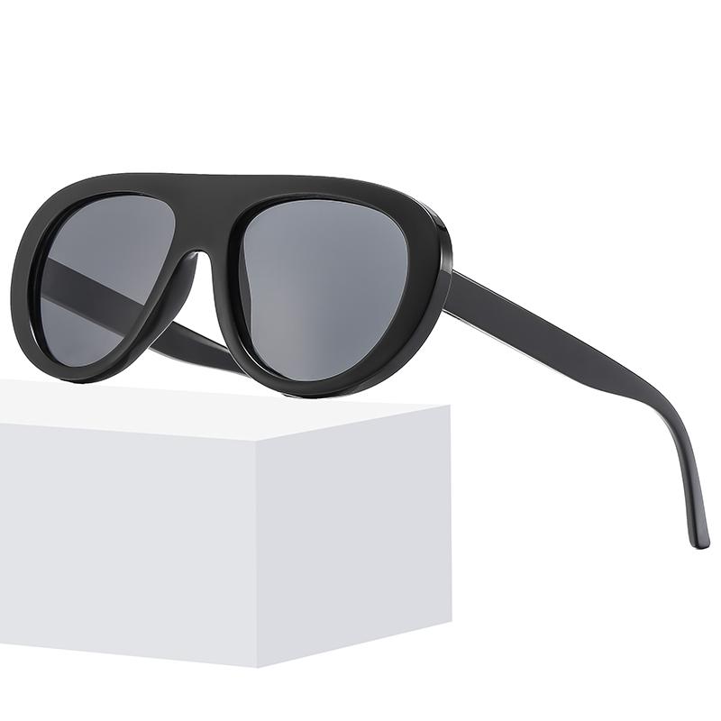 6pcs Fashion Oval Sun Glasses Women Large Frame Retro Sunglasses Sets UV Resistant Female Minimalist Style Glasses Unisex