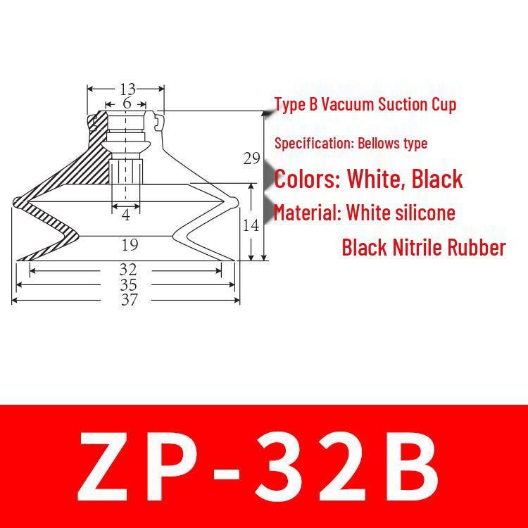SMC ZP20BS/N Double-Layer Vacuum Suction Cup for Robotic Arms - Bellows Type Pneumatic Accessories
