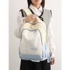 Small fresh and high-value backpack, new trendy large-capacity contrasting color, junior and high school student schoolbag