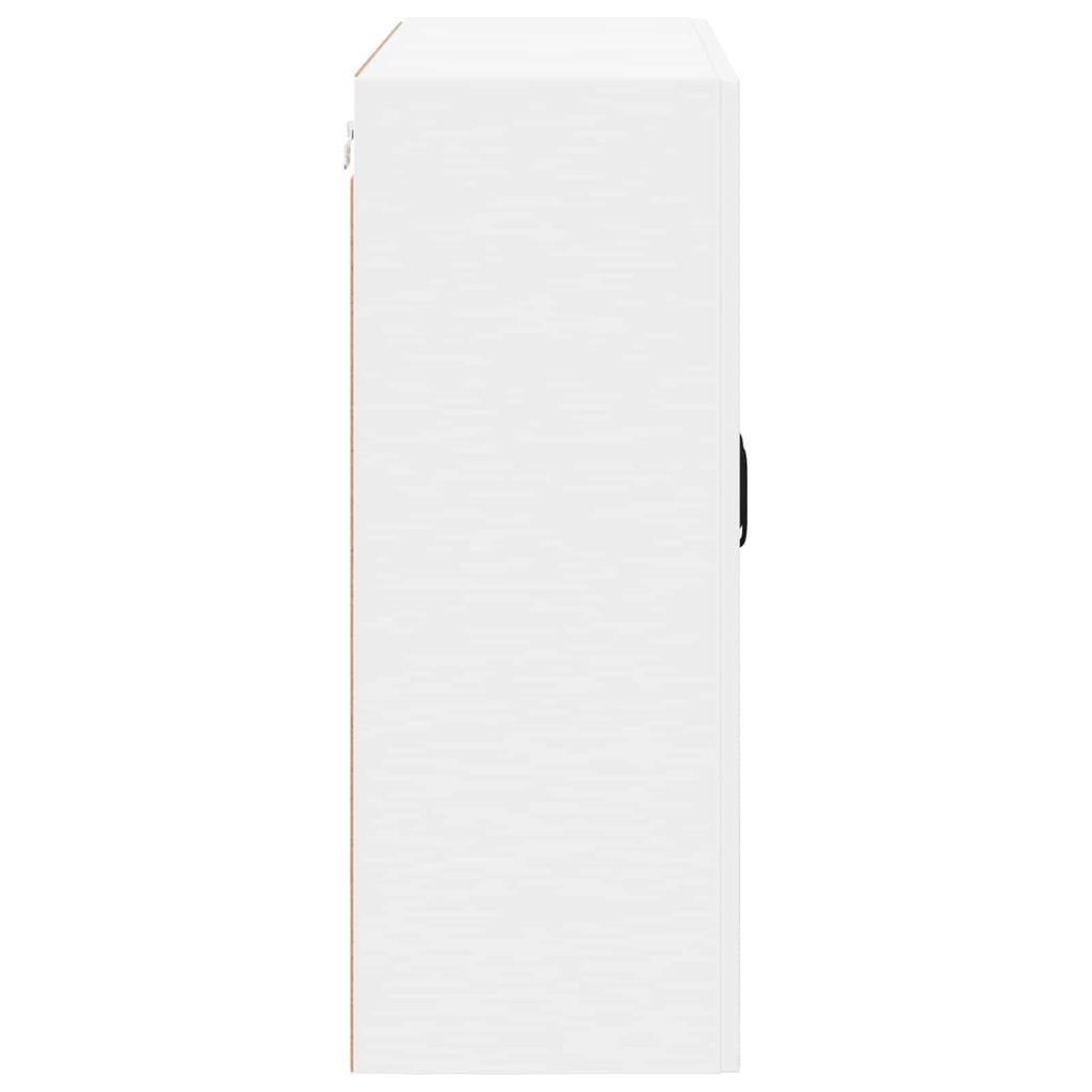 Wall Mounted Glass Cabinet LUCCA White 80 X 31 X 80 Cm Particleboard