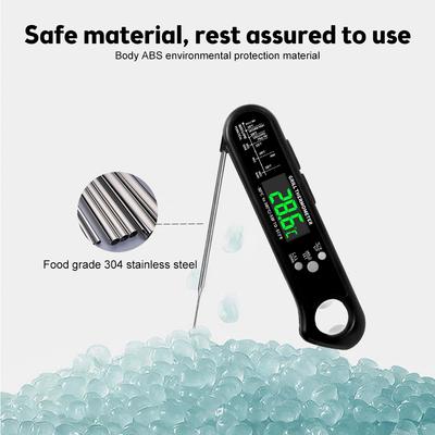 Digitales Fleischthermometer zum Kochen, batteriebetrieben, zwei Sonden, 2–3 Sekunden, sofort ablesbares Fleischthermometer