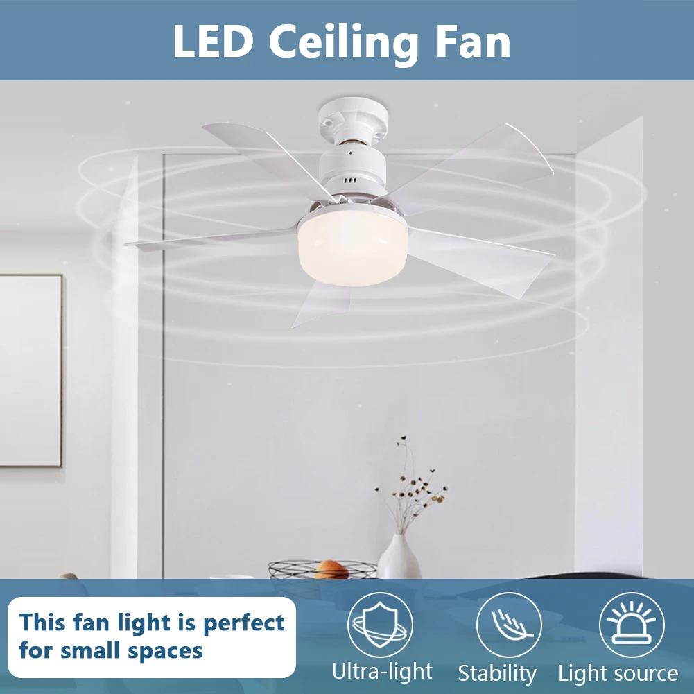52CM/42CM Modern Ceiling Fan with LED Light Remote Control Silent Ceiling Fan for Kitchen Bedroom Basement Dining Living Room