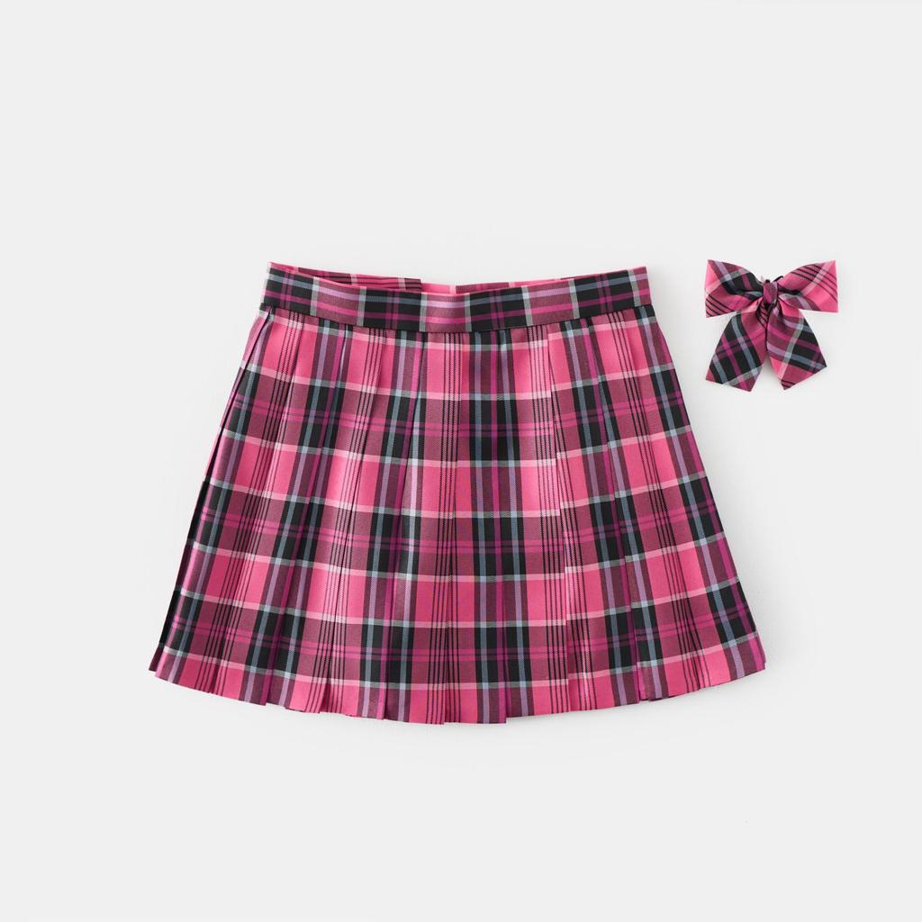 JK Uniform Three-Button School Blazer & Pleated Skirt Set