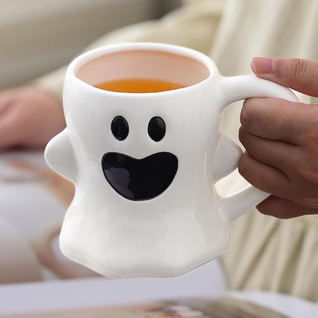 Cute Ghost Water Cup Creative Pumpkin Ghost Ceramic Mug Halloween Coffee Mugs Milk Mug Cute Halloween Mug Halloween Gift
