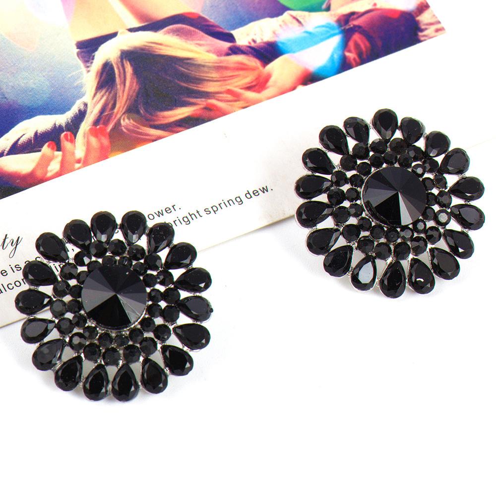 Buy Charm Simple Black Water Drop Resin Stud Earrings Women Statement