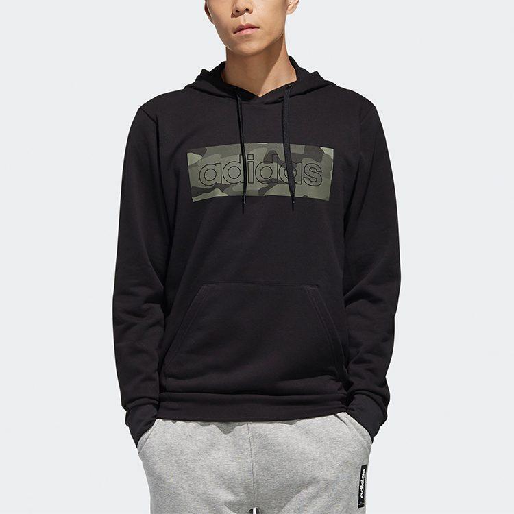 adidas Sweatshirts Men's Black Hooded Moderate Regular FM6251
