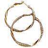 Simple Round Twisted Irregular Women's Earrings Exaggerated European and American Girl Earrings Plain Ring Earrings