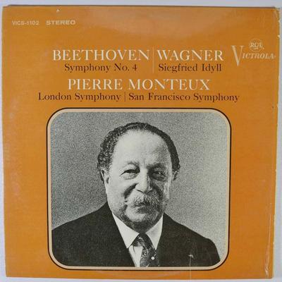 LP Record LUDWIG VAN BEETHOVEN / RICHARD WAGN - Symphony No. 4 / Siegfried Idyll VICS1102 RCA Victrola 1965 US Classical Used