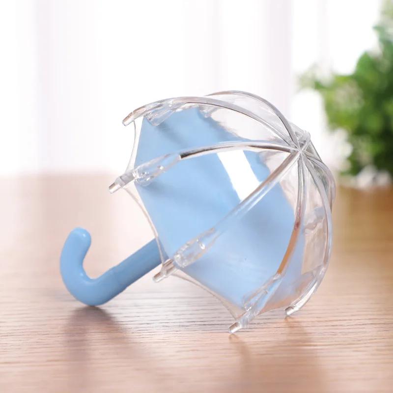 12Pcs Mini Plastic Umbrella Shaped Candy Container for Wedding Birthday Party Favors Baby Shower Decoration Gift Candy Boxes