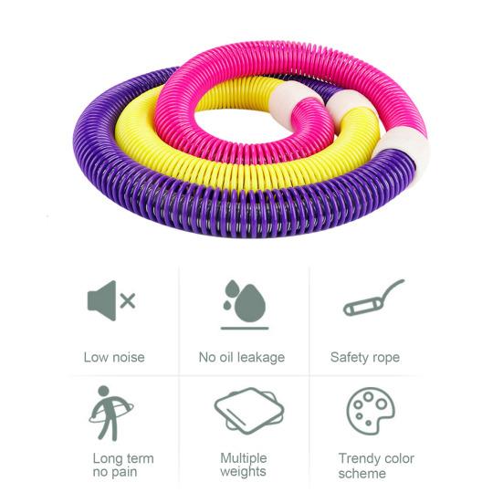 Cerchio Hula Hoop Morbido Ponderato con Molla Amico della Vita Pieghevole per Fitness Portatile Palestra Domestica Uomini Donne Adulti Corpo Vita Dimagrante Attrezzatura per Esercizio