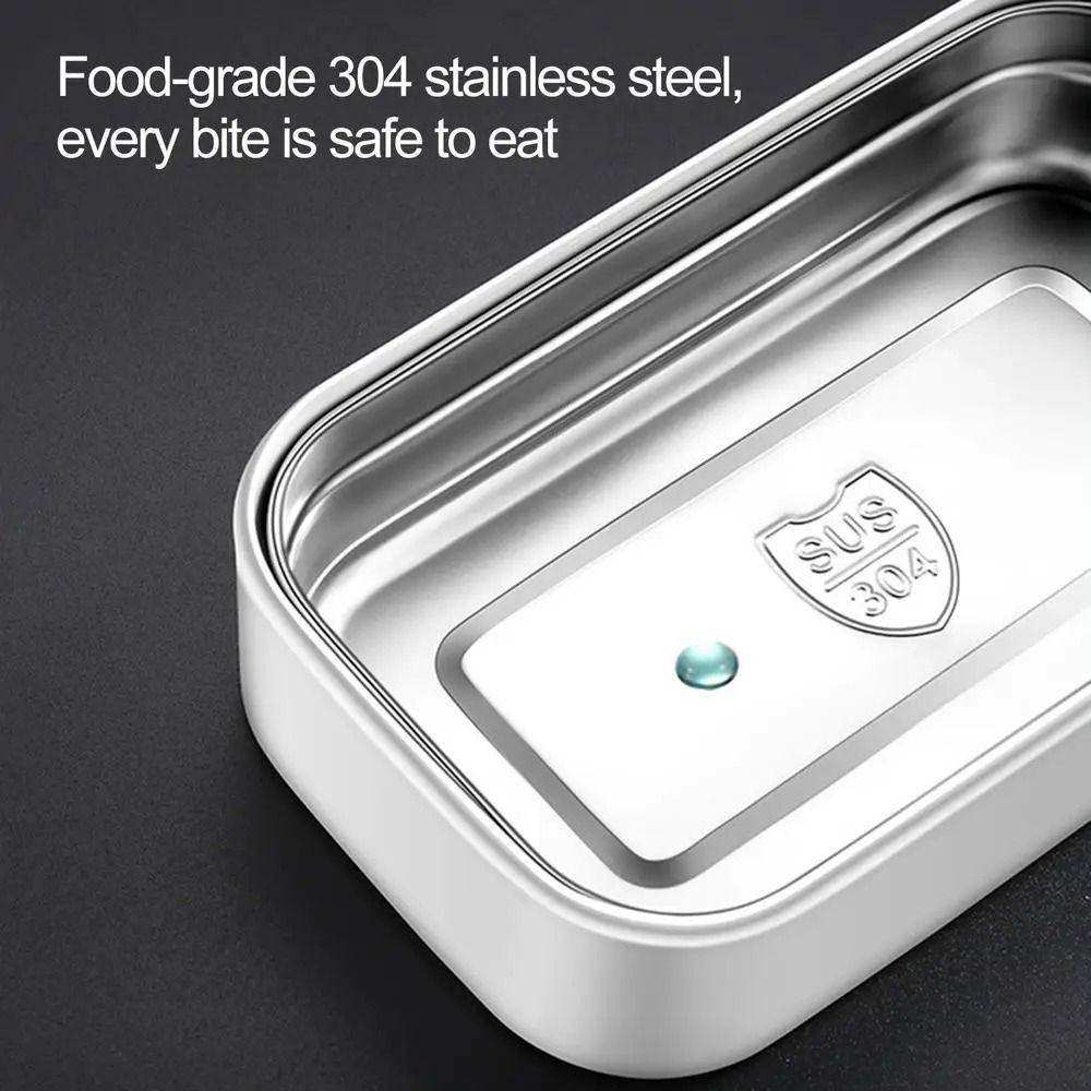 Double Layer Portable Lunch Box Leak-proof Food Storage Crisper Divides Food Container  Camping