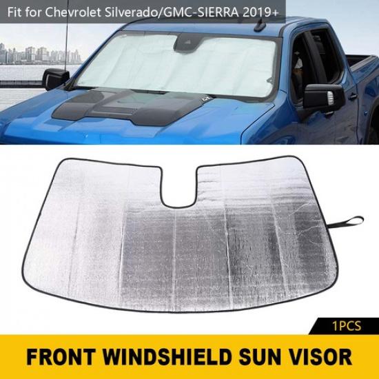 For Chevy Silverado SIERRA 19+Front Windshield Visor Shield Sunshade Accessories