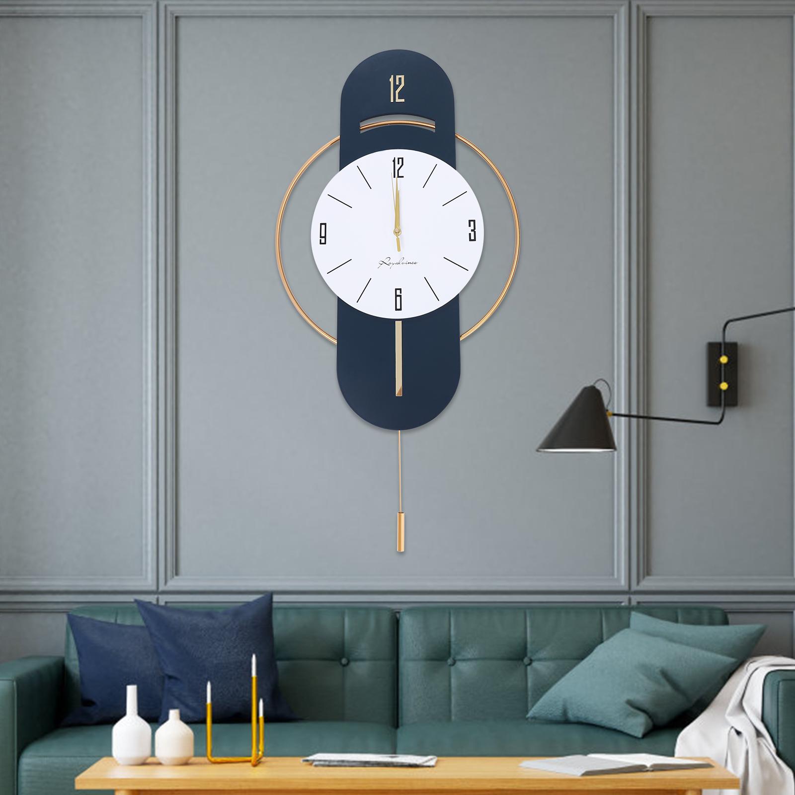 

Battery Operated Wall Clock, Modern Extra Big 42x84cm Wall Clocks for Living Room, Silent Non-Ticking Decorative Wall Clock