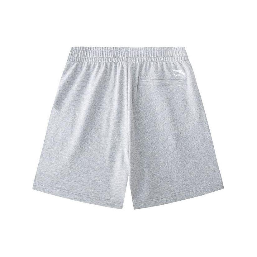 Anta Life Series Letter Mid Waist Straight Leg Casual Shorts Women Shorts Gray Flower-Gray 162428304-3
