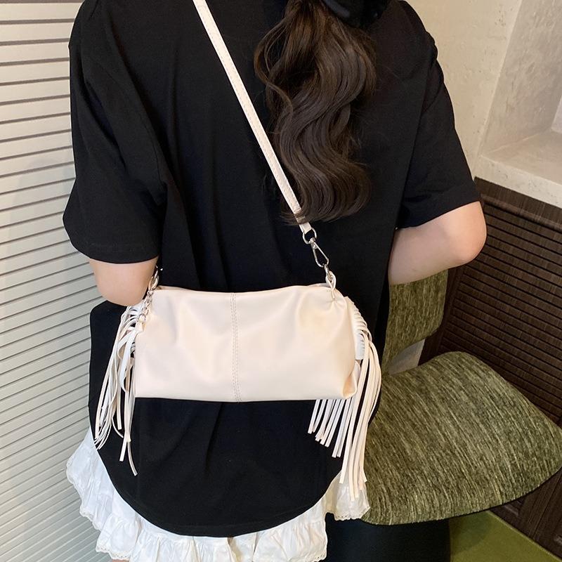 Tassel Underarm Bag Fashionable Large-capacity Casual Bag Shoulder Messenger Bag Texture Cross-border Women's Bag