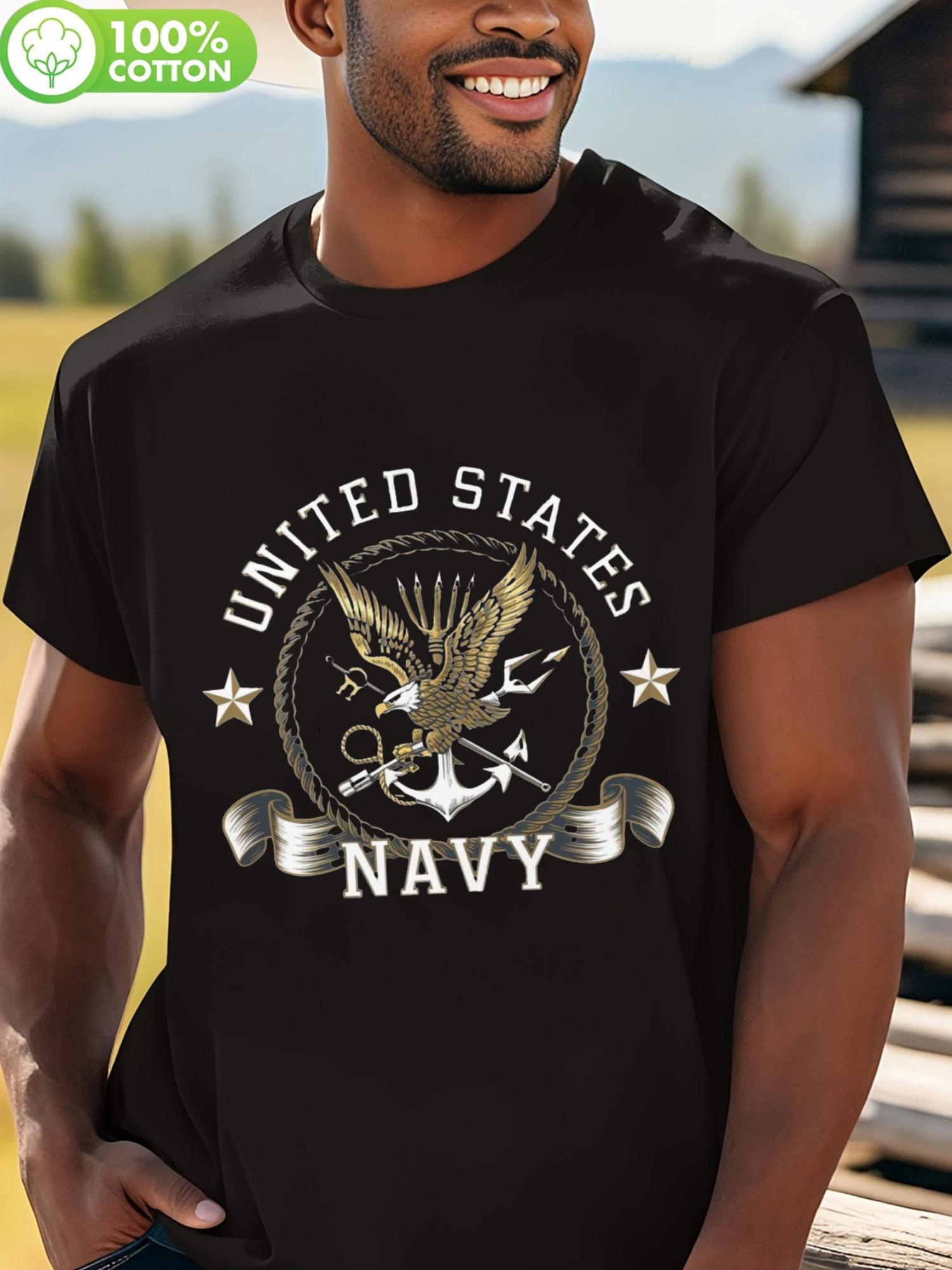 Navy Eagle Graphic T-shirt - Cotton XXL