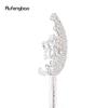 White Diamond Moon Star Alloy Fairy Wands Princess Wands for Kids Angel Wand for Party Costume Wedding Birthday Party 49cm