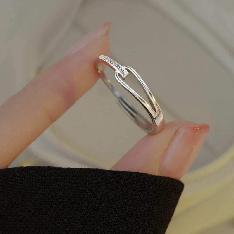 Unique Lines Ring For Women Jewelry Finger Adjustable  Vintage Ring For Party Birthday Gift Fashion Jewelry