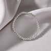 Mimi.J Jewelry 925 Silver Plump Ball String Bracelet
