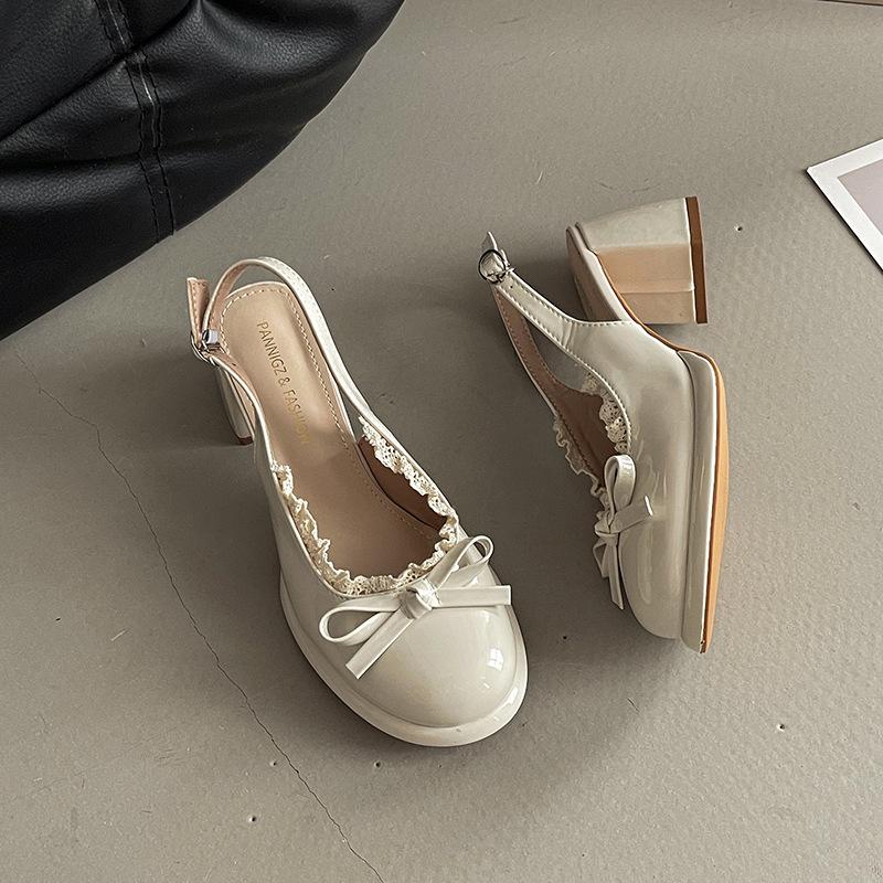 

Французский дизайн сумка голова сандалии бант с кружевом высокий каблук крутые шлепанцы женская летняя мода слово с сандалиями 40 бежевый