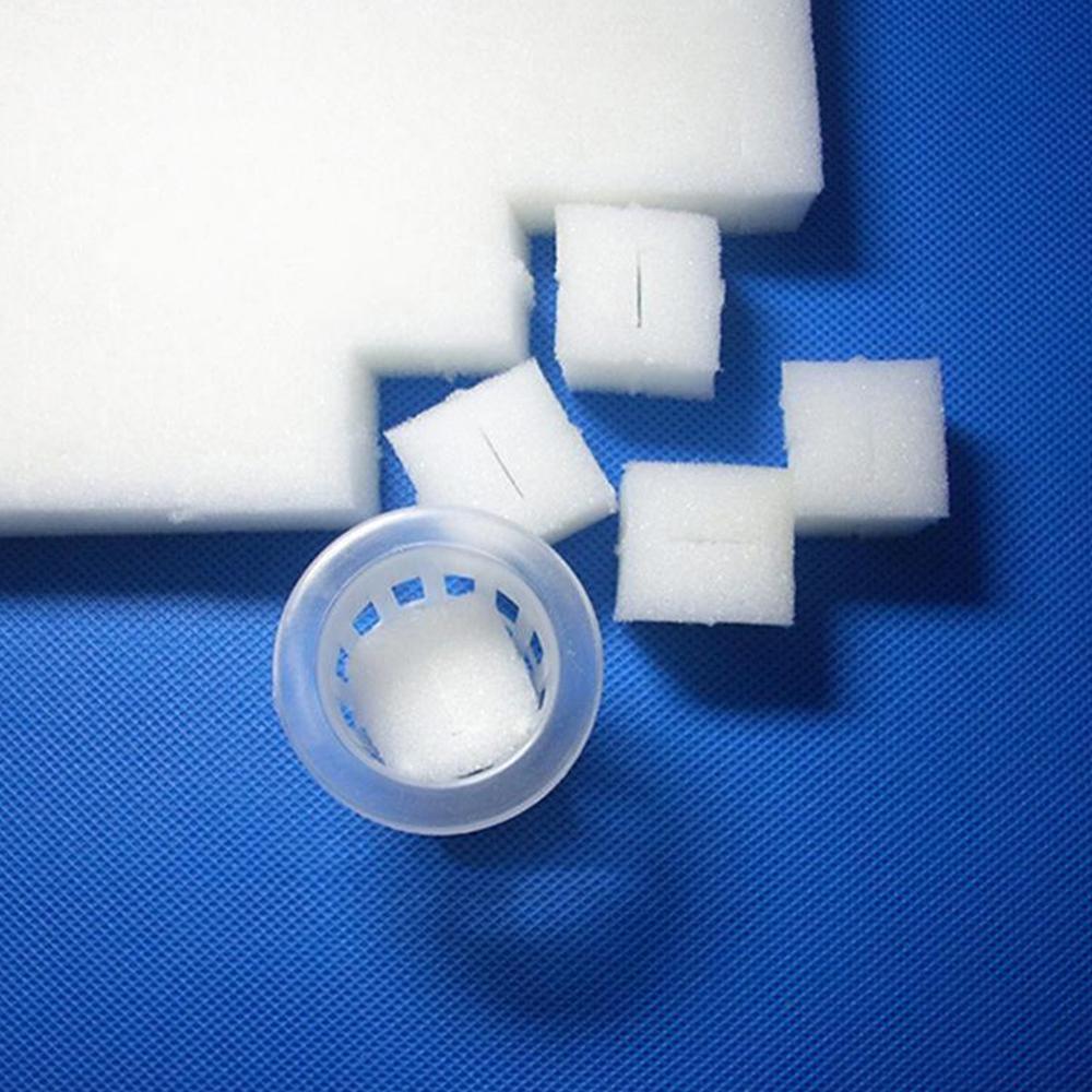 100 Pieces White Seedling Sponge Soilless Hydroponic Vegetables Cultivation Plant Nursery Pots Seedlings Cloning Collar Garden