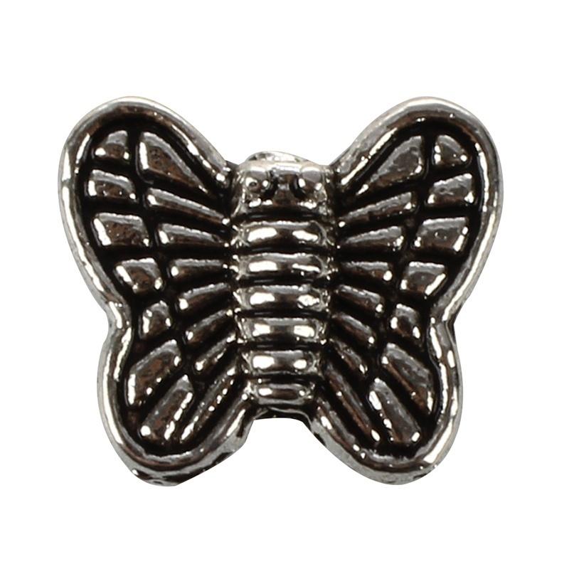 30pcs Tibetan Silver Butterfly Spacer Charm Beads 10mm