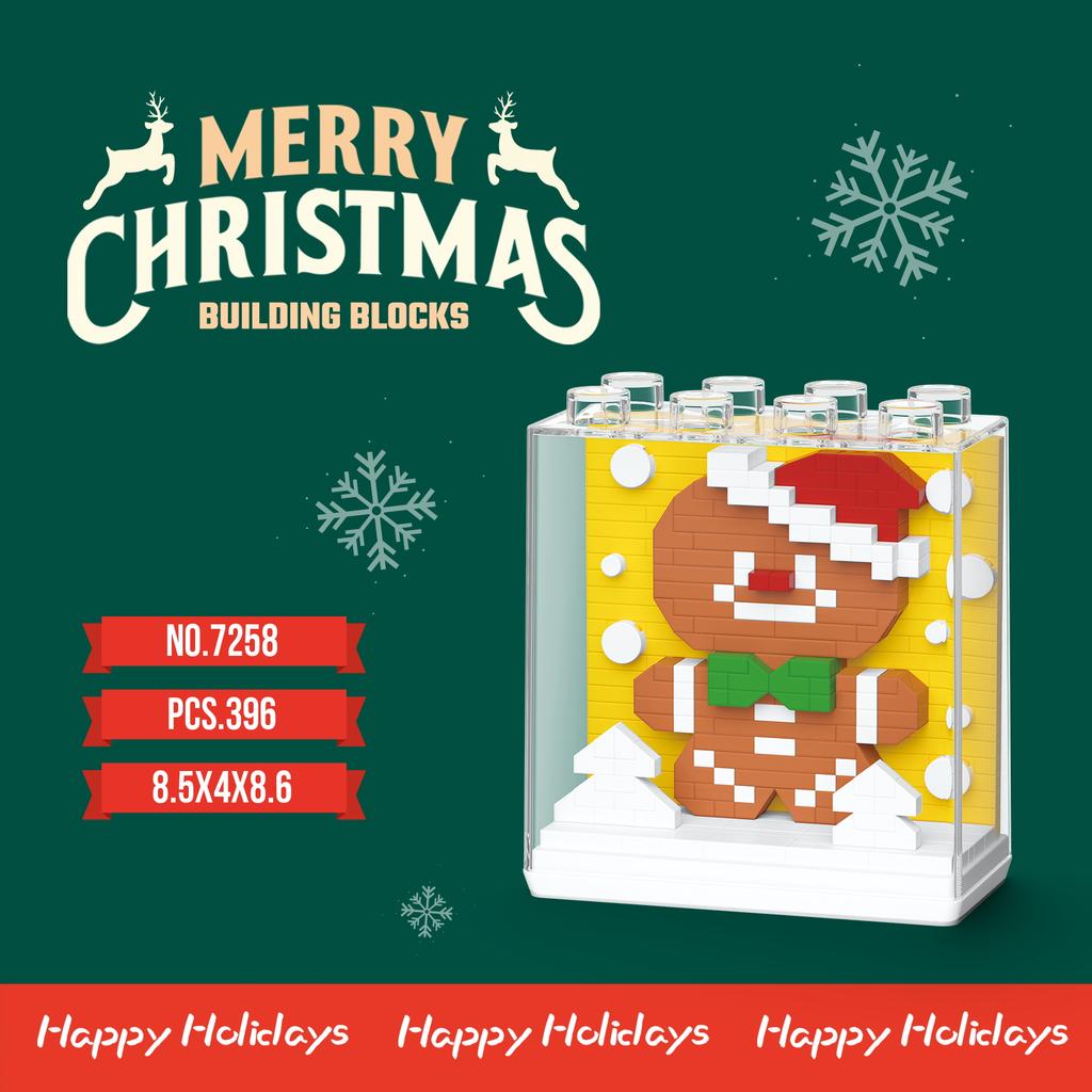 Nietoksyczne Prezenty Świąteczne Zabawki dla Dzieci Klocki Mikołaj Puzzle DIY Mikro Klocki Choinki Ozdoby Stołowe z Reniferami