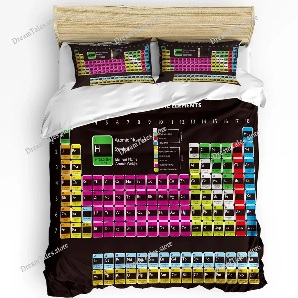 New Chemical Formula Illustration Duvet Cover Bed Bedding Set Home Textile Quilt Cover Pillowcases Bedroom Bedding Set No Sheet
