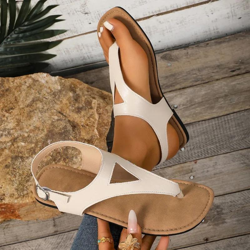 Mode 2025 Sommer Zehensandalen Damen Sandalen mit offenem Zeh Outdoor Schnallenriemen Übergröße Sandalen für Neu Täglich Vielseitig Lässig & Strand