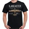 Lancaster Bomber Schematisches Design T-Shirt für Erwachsene