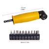 90degree Angles Drill Attachment Adapter with 10pcs Drill Bit & 10Slot Base for Easy Access In Hard To Reach Locations