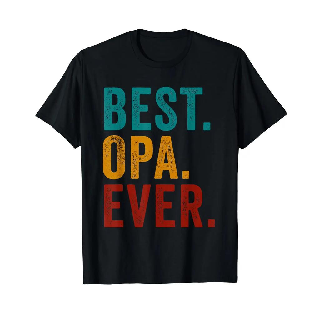 Best Grandpa Ever Gerunisex Fathers Day Funny T Shirt White Vintage Soft Top For Everyday Wear Unisex Stretched