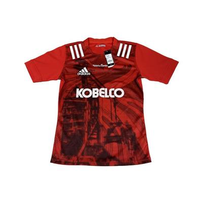 Logo Print Gestreift Schnelltrocknend Schwergewicht Amerikanischer Vintage Kurzarm T-Shirt Herren Oberteile Rot FK0784