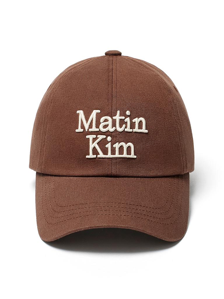 Mattengkim Matin Volume Logo Ball Cap In Brown