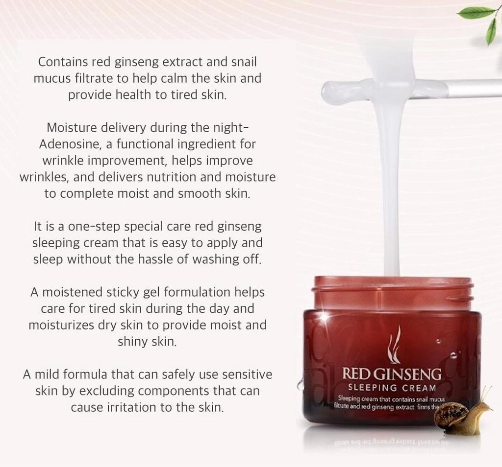 Buy AHC Red Ginseng Sleep Cream 50ml (Red Ginseng Extract&Snail Mucus